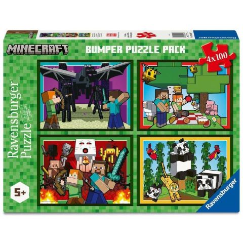 PUZZLE 4X100 PZAS MINECRAFT RAVENSBURGUER 