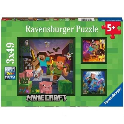 PUZZLE 3X49 PZAS MINECRAFT RAVENSBURGER 