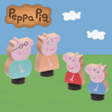 4 FIGURAS DE MADERA FAMILIA PIG