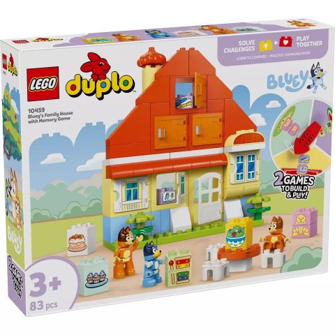 CASA FAMILIAR DE BLUEY LEGO CON JUEGO DE MEMORIA