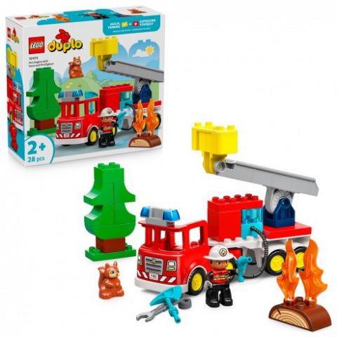 CAMIÓN BOMBEROS C/MANGUERA Y BOMBERO LEGO DUPLO