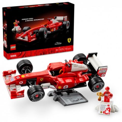 FERRARI F2004 Y MICHAEL SCHUMACHER LEGO ICONS
