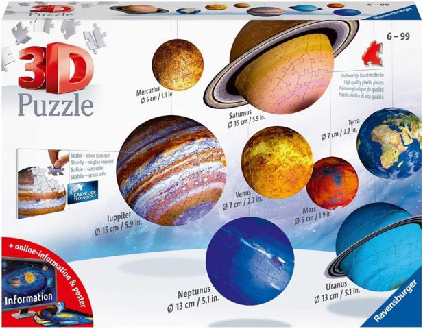 PUZZLE 3D EL SISTEMA PLANETARIO 522 PIEZAS