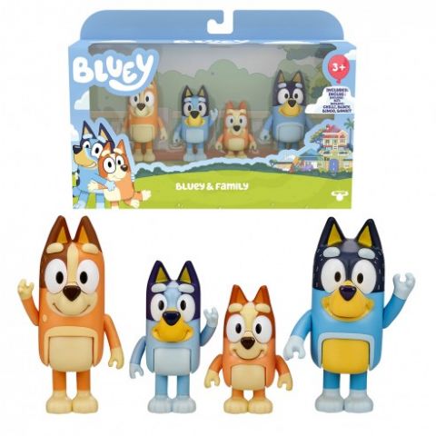PACK 4 FIGURAS FAMILIA BLUEY MOOSE