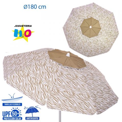 SOMBRILLA 180CM ANTI VIENTO ALUMINIO FIBRA DE VIDR