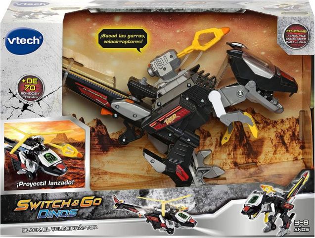 SWITCH&GO DINO BLACK  VELOCIRRAPTOR HELICOP. VTECH