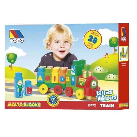 MOLTO BLOCKS TREN LETRAS Y NUMEROS