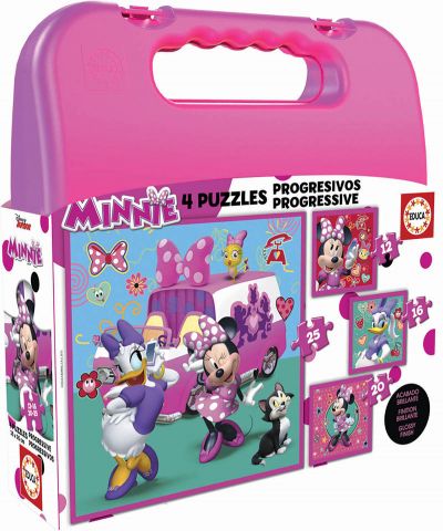 PUZZLE MALETA PROGRES. MINNIE  EDUCA