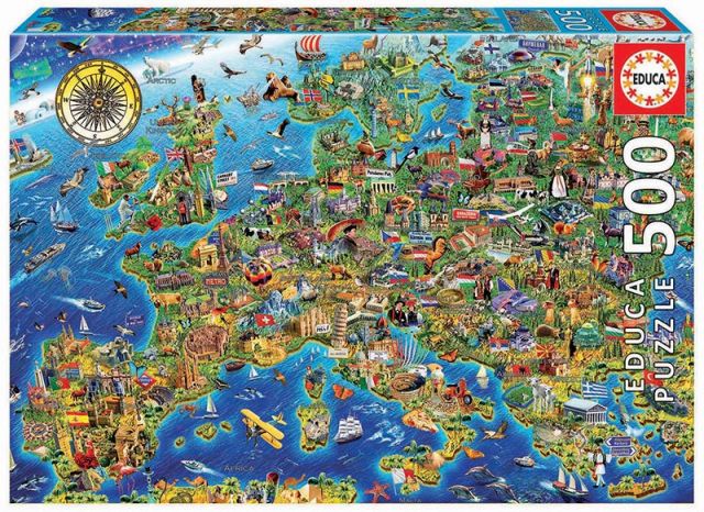 PUZZLE 500 PZAS MAPA DE EUROPA EDUCA