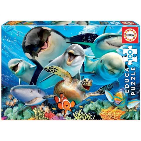 PUZZLE 100 PZAS SELFIE BAJO EL AGUA EDUCA