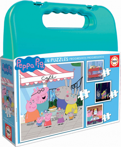 PUZZLE PEPPA PIG MALETA PROGRE.  6-9-12-16 EDUCA 