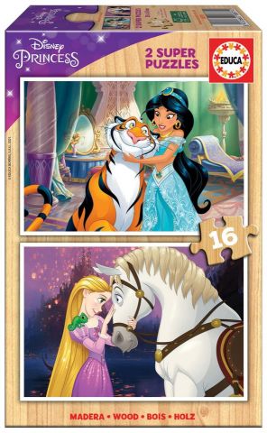 PUZZLE 2X16 PZAS PRINCESAS MADERA EDUCA