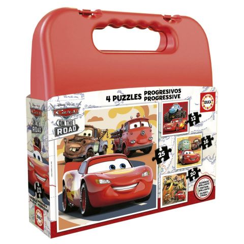 PUZZLE MALETA PROGRES. CARS 12-16-20-25 EDUCA
