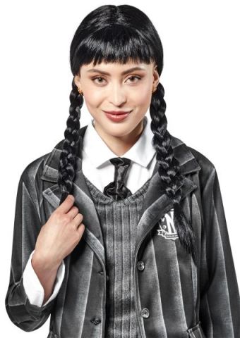 PELUCA WEDNESDAY ADDAMS RUBIE´S