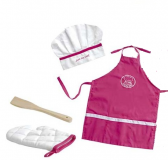 SET DE COCINA DELANTAL+GORRO+CUCHARA TACHAN