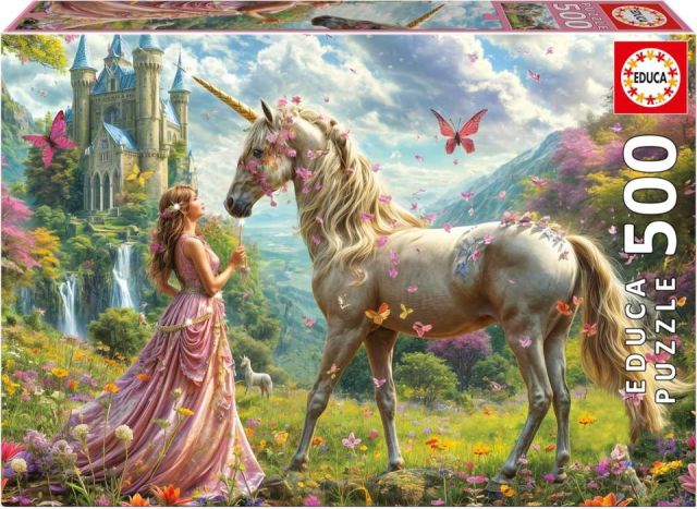 PUZZLE 500 PZAS EDUCA HADAS UNICORNIO Y MARIPOSAS