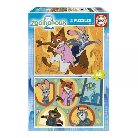 PUZZLE 2X48 PZAS ZOOTRÓPOLIS 2 EDUCA