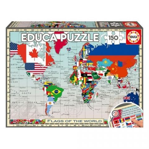 PUZZLE 150 PZAS GEOPUZZLES BANDERAS EDUCA