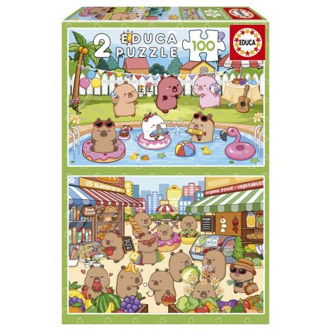 PUZZLE 2X100 PZAS CAPIBARAS EDUCA