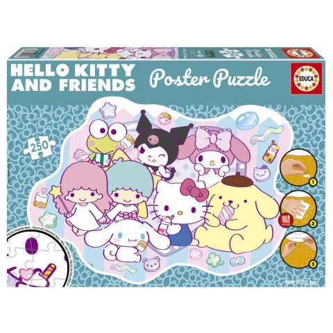 PUZZLE 250 PZAS POSTER HELLO KITTY & FRIENDS EDUCA