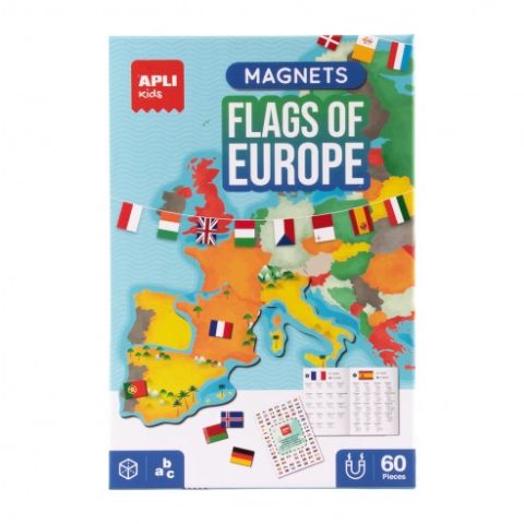 MAGNÉTICO BANDERAS EUROPA 60 PZAS APLI