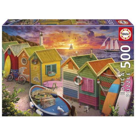 PUZZLE 500 PZAS CABAÑAS DE PLAYA EDUCA