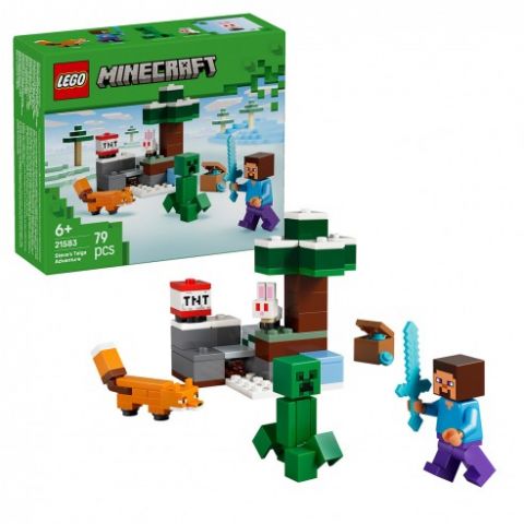 LA AVENTURA DE STEVE EN LA TAIGA LEGO MINECRAFT LE