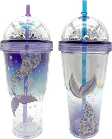 VASO PLÁSTICO SIRENA COLORES SURTIDOS GAVI FASHION