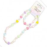 PACK COLLAR Y PULSERA DE CORAZONES DE COLORES NICE