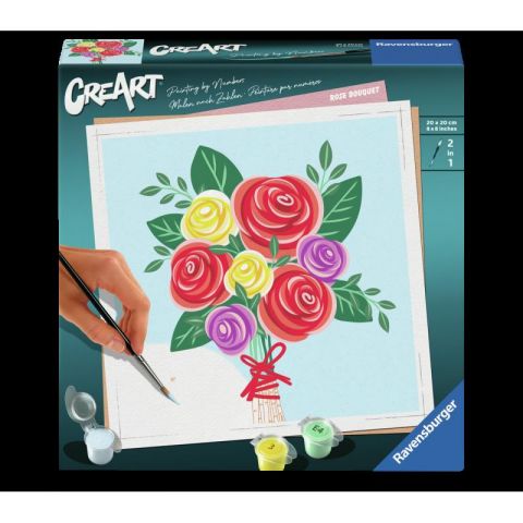 CREART: RAMO DE ROSAS PINTA POR NUMEROS RAVENSBURG