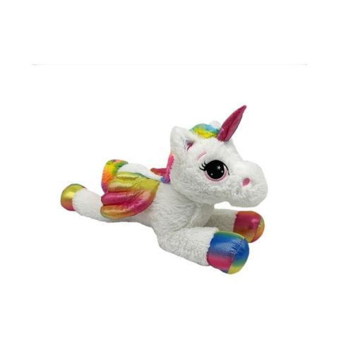 PELUCHE UNICORNIO TUMBADO MULTICOLOR 55 CM JUANA T