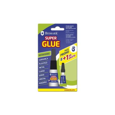 PEGAMENTO BISMARK 8gr +PEGAMENTO 1gr  SUPER GLUE