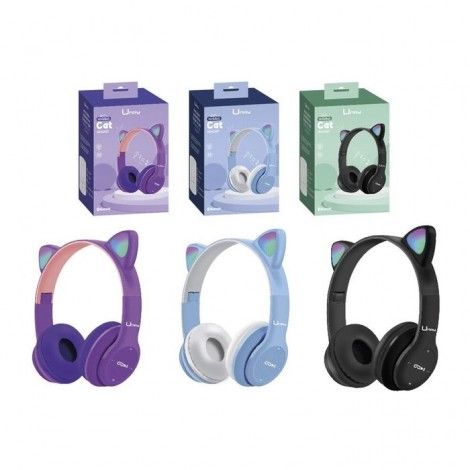 AURICULARES BLUETOOTH OREJITAS CON LUZ POESSA