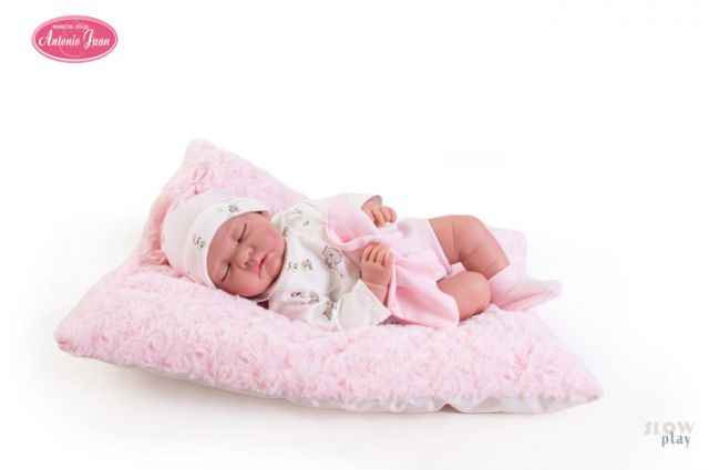 MUÑECA LUNA ACOSTADITA COJÍN 40 CM 