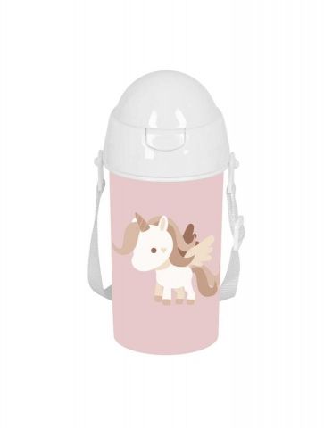 BOTELLA 500 ML APERT.AUTOM.UNICORNIO ROSA SAFTA