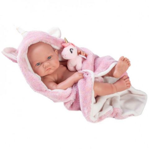 RECIÉN NACIDA NICA C/CAPA Y PELUCHE UNICORNIO ANTO
