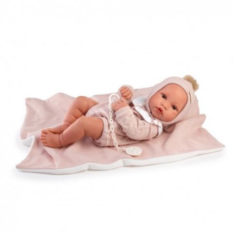 MUÑECA R.NACIDA ÉRIKA TOQUILLA ROSA 40 CM ANTONIO 