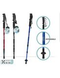 BASTÓN TREKING ALUMINIO 135 CM EXTENSIBLE
