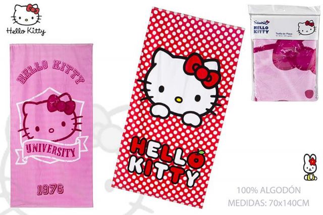 TOALLA PLAYA HELLO KITTY 