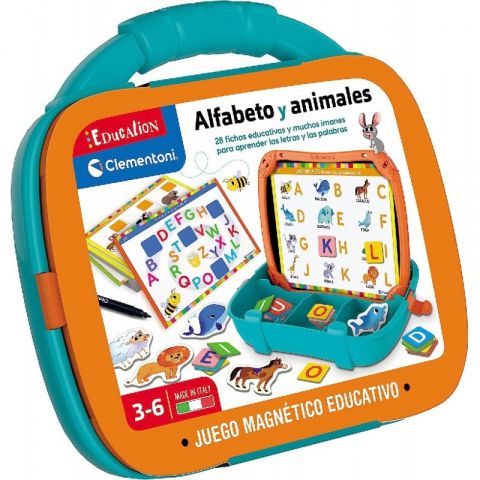 MALETÍN MAGNÉTICO ALFABETO Y ANIMALES CLEMENTONI