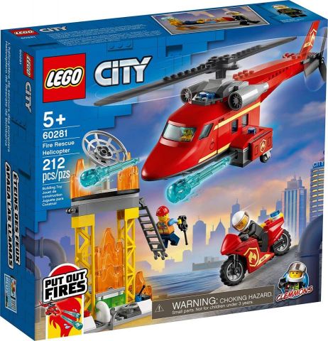 HELICÓPTERO RESCATE DE BOMBEROS LEGO CITY