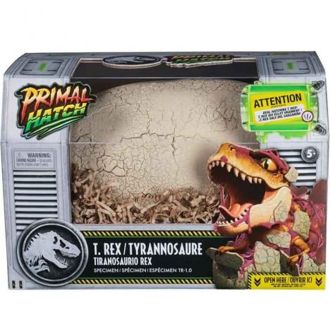 DINOSAURIO T-REX INTERACTIVO PRIMAL HATCH SPIN MAS