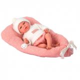 BEBÉ ANDIE 40 CM C/PESO Y COJÍN ROSA ELEGANCE ARIA