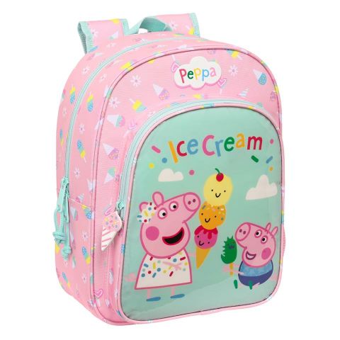 MOCHILA INFANTIL PEPPA PIG ICE CREAM ADAPT. CARRO 