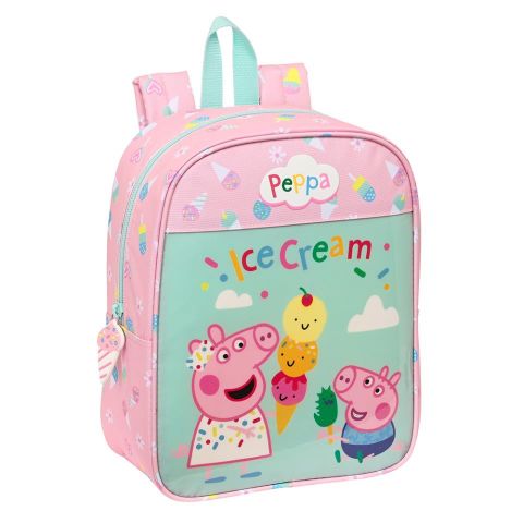 MOCHILA GUARDERÍA PEPPA PIG ICE CREAM ADAP. CARRO