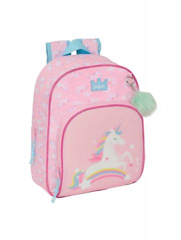 MOCHILA 34 CM UNICORNIO GLOWLAB SAFTA