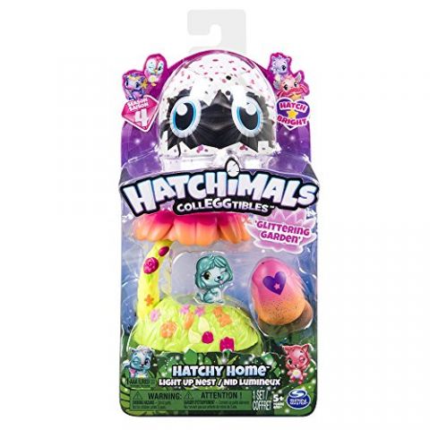 HATCHIMALS CASA NIDO LUZ JARDÍN BRILLANTE