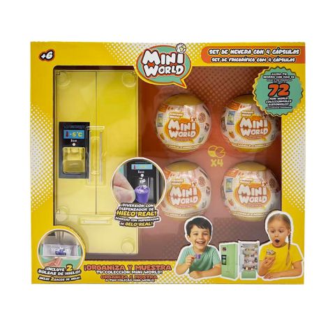 SET NEVERA CON 4 CÁPSULAS MINI WORLD BIZAK