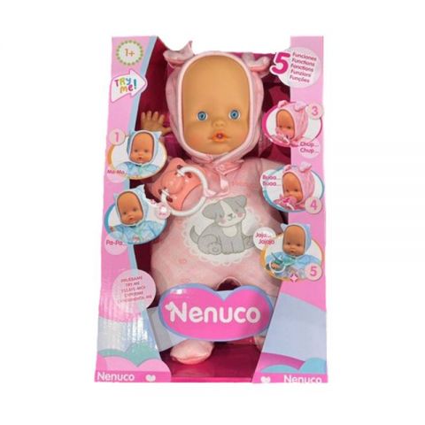NENUCO 5 FUNCIONES BLANDITO ROSA O AZUL NEW FAMOSA