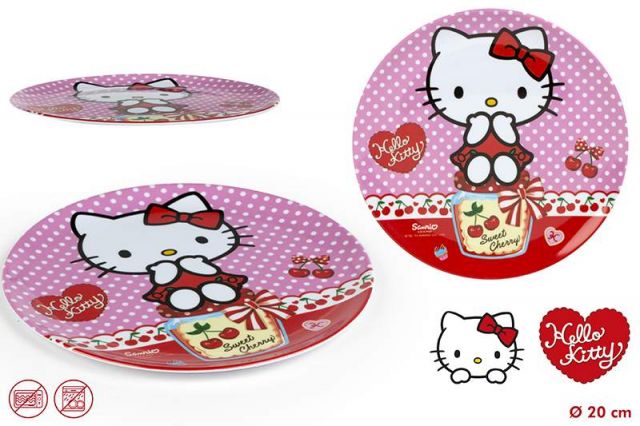 PLATO MELAMINA HELLO KITTY